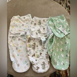 Bundle of 3 Winnie the Pooh Velcro Swaddles